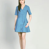 Fit & Flare Denim Dress