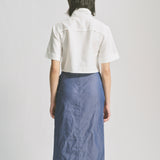 Tencel Denim Side Ruffle Skirt