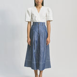 Tencel Denim Pleat Skirt