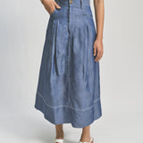 Tencel Denim Pleat Skirt