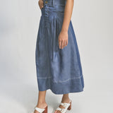 Tencel Denim Pleat Skirt