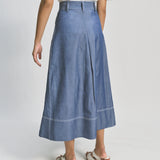 Tencel Denim Pleat Skirt