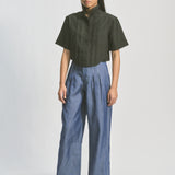 Pleat Crop Shirt