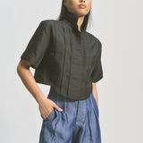 Pleat Crop Shirt