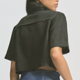 Pleat Crop Shirt