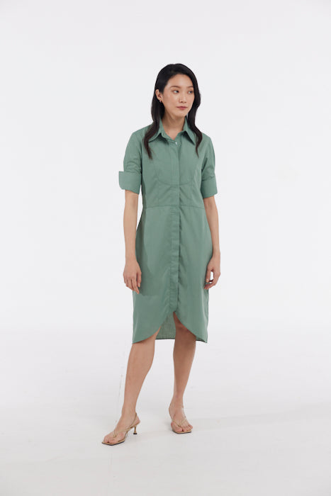 Tulip Hem Shirt Dress