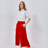 EMBROIDERED PANELED SKIRT