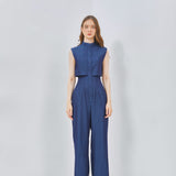 TENCEL DENIM PLEAT DETAIL SHIRTDRESS