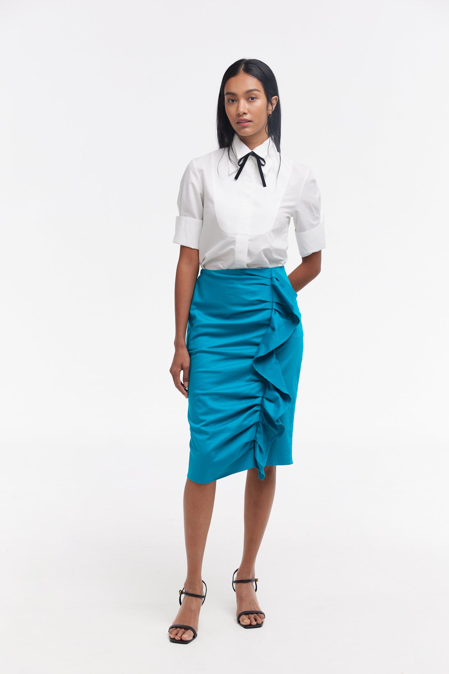 Side Ruffle Skirt