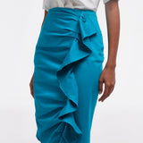 Side Ruffle Skirt