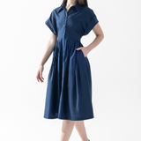 Pleat Detail Shirtdress