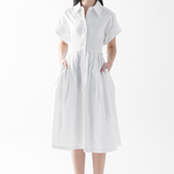Pleat Detail Shirtdress