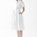 Pleat Detail Shirtdress