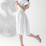 Pleat Detail Shirtdress